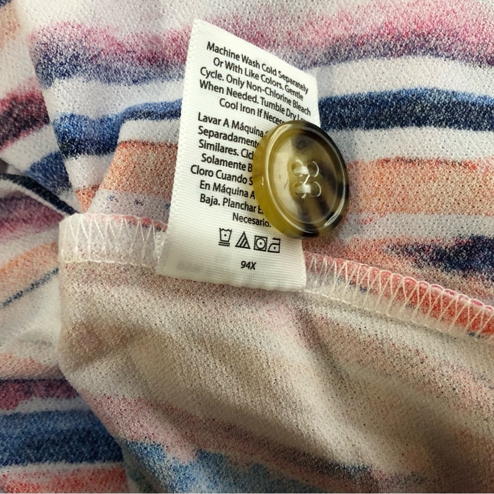 Terra & Sky Button Front Stripe Midi Skirt - 3X - Picture 8 of 10